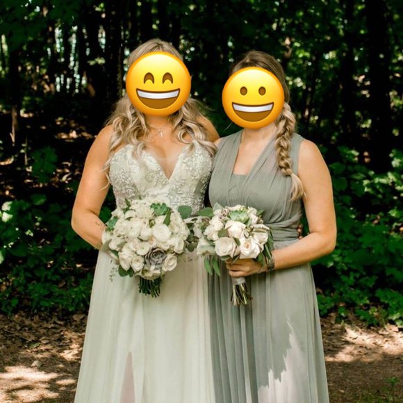 David's Bridal Convertible Bridesmaids Dress - Picture 5 of 11